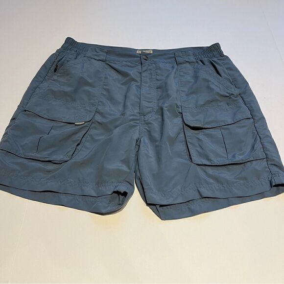 Men's L.L. Bean Outdoor Nylon Hiking Shorts Size Large Slate Blue - Picture 1 of 8